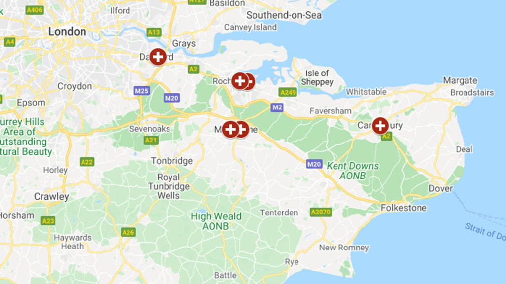 Kent Coronavirus map