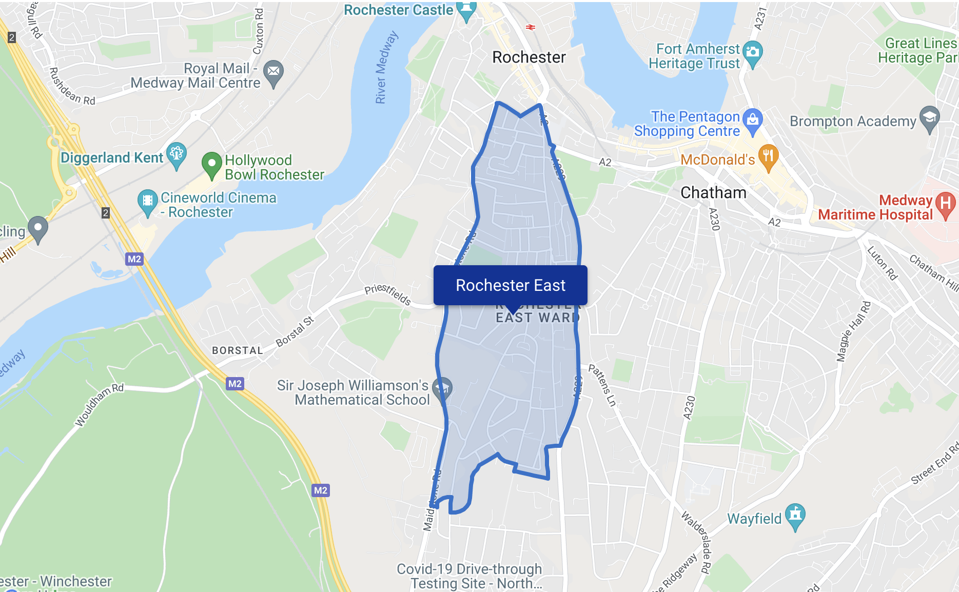 Medway's most dangerous places ranked by violent and sexual crimes
