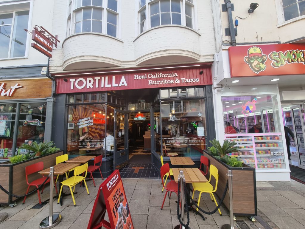 Tortilla has taken its new place in Canterbury high street beside Pizza Hut.