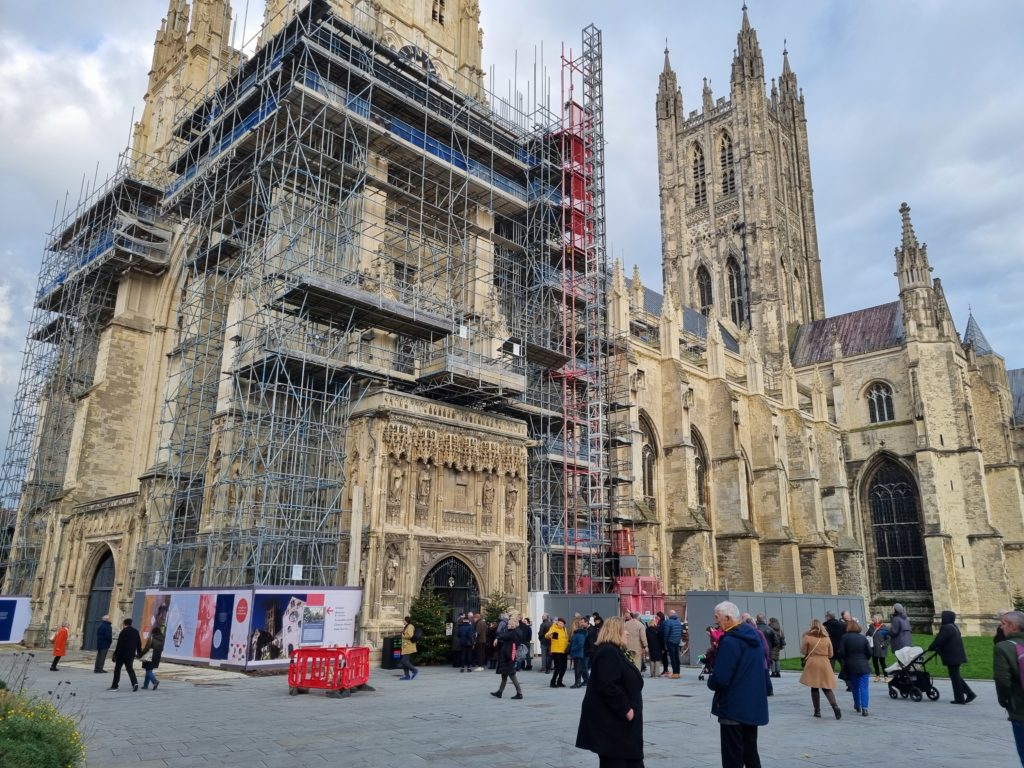 Canterbury Cathedral itself is still under restoration works.