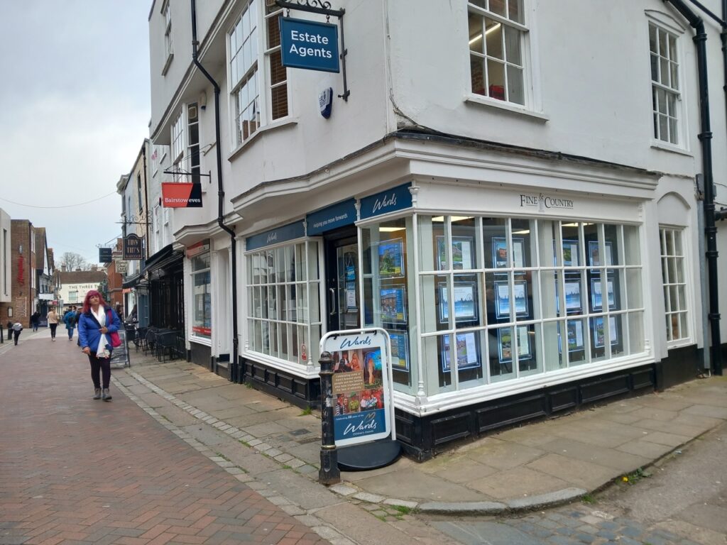 Estate agents on St Margaret's Street, Canterbury